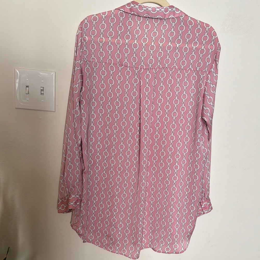 Zara Pink Chain Print Blouse - Picture 5 of 6